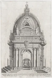 Projeto do catafalco para Francesco Piccolomini, 1607.