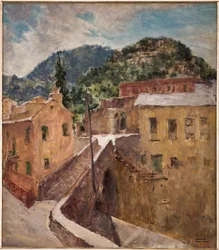 Paisagem da Ligúria (óleo sobre madeira compensada)