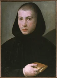 Retrato de um jovem monge beneditino, primeira metade do século XVI ..