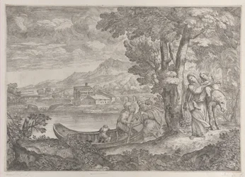 Paisagem com a fuga para o Egito, 1626-80.