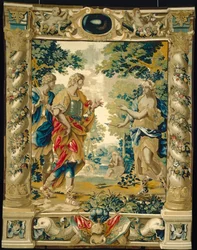 Vênus diz a Enéias e seu amigo Achates para irem a Cartago, 1679