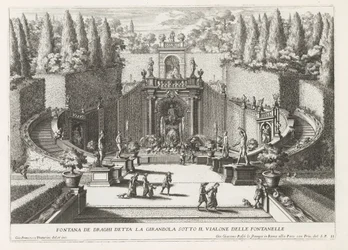 Fonte dos Dragões em de tuinen van de Villa d