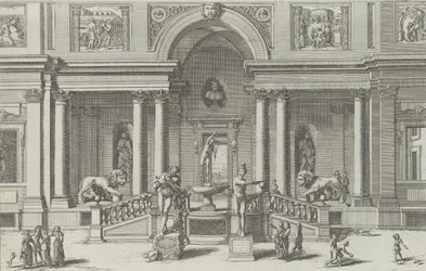 Fonte de Mercúrio no jardim da Villa Medici..., 1691 ou depois.