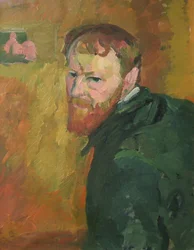 Auto-retrato de Giacometti, Giovanni (1868-1933). Óleo sobre tela, c. 1913, Dimensão : 65x50. Galeria de Arte Zurique