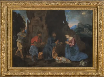 Adoração dos Pastores, c.1522-23 (óleo sobre painel)