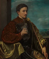 Retrato de um cavaleiro, c.1525 (óleo sobre tela)