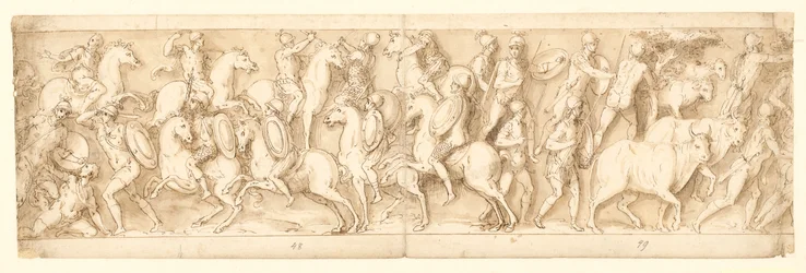Ataque aos alemães (LXIII); seus chefes são capturados (parcialmente restaurados na coluna; LXIV)