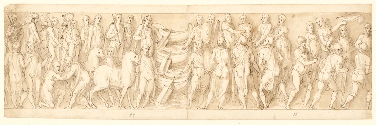 A rendição dos sármatas (LIII); Os alemães são conduzidos através do Danúbio (LIX); Alemães sendo acusados pelos sármatas perante Marco Aurélio (LX); início de uma cena de decapitação (LXI)