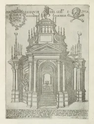 Monumento funerário de Alessandro Farnese na Santa Maria em Aracoeli em Roma Per l