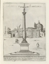 Coluna de Santo Antonio Colonna a S. Antonio (título no objeto) Monumentos e edifícios modernos e antigos em Roma (título da série) Ornamenti di fabriche antichi et moderni dell