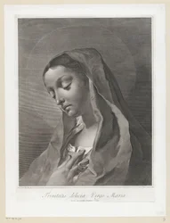Maria
Trinitatis delicia Virgo Maria (título sobre o objecto)