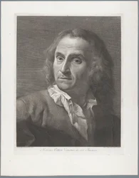 O gravador de Portret Van Giovanni Marco Pitteri Marcus Pitteri Blue Engraver in Air (título no objeto)