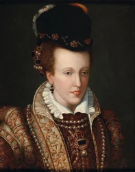 Retrato de Joana da Áustria 1547-1578, Grã-Duquesa da Toscana, c. 1570.
