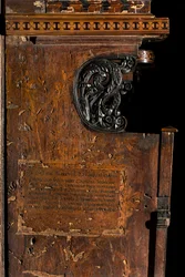 Coro Canónico de Ligas, incrustado por Giovanni Maria Platina 1484, inlay lateral esquerdo