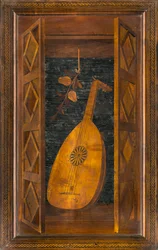 Coro Canônico Ligeano, Inlaid de Giovanni Maria Platina 1484, Superior Stall