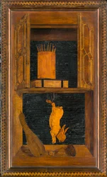 Coro Canônico Ligeano, Inlaid de Giovanni Maria Platina 1484, Superior Stall