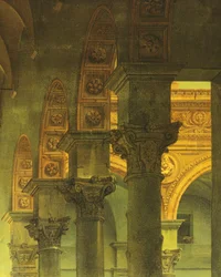 O boticário de um claustro, de Giovanni Migliara, detalhe