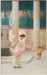 Dançando com véus (óleo sobre tela)