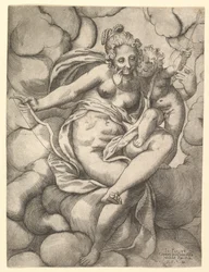 Vênus e Cupido nas Nuvens, 1568.