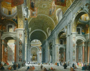 Interior de São Pedro, Roma, c. 1754.