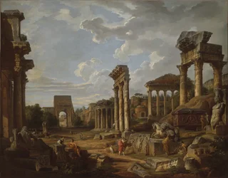 Um capricho do Fórum Romano, 1741