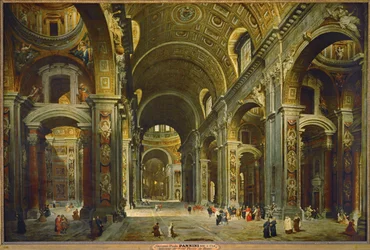 Visita do Cardeal Melchior de Polignac à Basílica de São Pedro em Roma ...