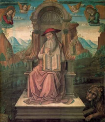 São Jerônimo entronizado, ca 1475.