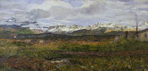 Paisagem em Maloja ou Regresso à sua cidade natal