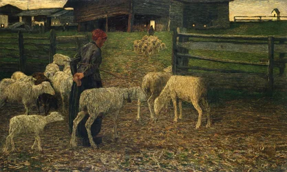 Regresso à dobra, por Giovanni Segantini (1858-1899)