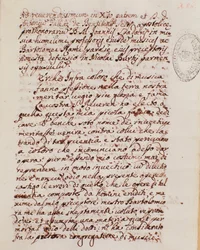 Página manuscrita de um tratado de música de Giovanni Spataro