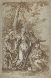 A descoberta de Moisés, c. 1671.