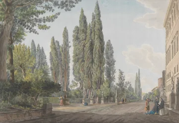 Villa Montalto Negroni, cerca de 1780. Criadores: Giovanni Volpato, Louis Ducros.