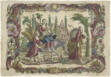 O voo para o Egipto
La fuga de Jesus Christo en Egipto / Fugo domini nostri Jesu Christi in Egiptum (título sobre o objecto)