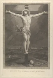 Cristo crucificado na cruz, com uma caveira na base, c. 1770-1803