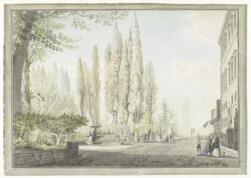 Vista da Villa Montalto em Roma - La ville Negroni (título no objeto) - Vistas de Roma e arredores (título da série)