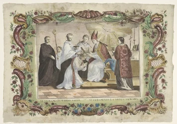 O sacramento do sacramento do sacerdócio
VI. sacramentum ordo sacer / VI. sacramento la orden sacrada (título sobre o objecto)
Os sete sacramentos (título da série)