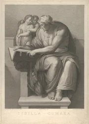 A Sibila Cumaean após o afresco de Michelangelo na Capela Sistina, 1784-90.
