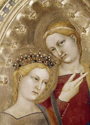 Santa Catarina e Santa Lúcia - Óleo sobre madeira