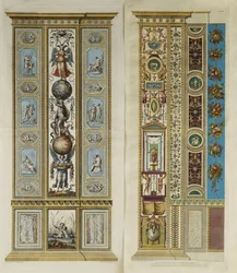 Decorações Arabescas na Loggia do Vaticano (gravura colorida)
