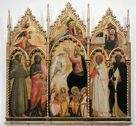 Coroação da Virgem com os Santos, c.1420 (têmpera no painel)
