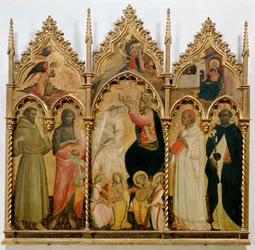 A Coroação da Virgem (têmpera sobre madeira)