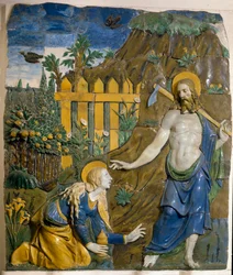 Noli me tangere. Relevo em cerâmica (1469-1529). Florença, Museu Nacional do Bargello