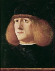 Renascença : Retrato de um Jovem por Mansueti, Giovanni di Niccolo (c. 1465-1527), c. 1500. Óleo sobre madeira, 29,7x22,3. Museu de História da Arte, Vienne