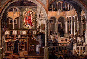 São Jerónimo aparece a Santo Agostinho, cerca de 1505-1510 (óleo e têmpera sobre tela)