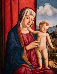 Virgem e Menino, cerca de 1500-1525 (técnica mista sobre madeira de choupo)