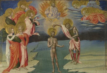 O batismo de Cristo (Predella). 1454
