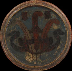 Triumph of Fame, um salva-vidas de Lorenzo, o Magnífico, reverso, c. 1449 (tempera, prata e ouro na madeira)
