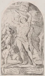 São Sebastião sendo amarrado a uma árvore, 1625-50.