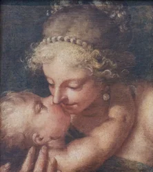 Amor beijando Vénus