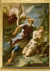 Abraão preparado para sacrificar Isaac (pintura sobre tela)